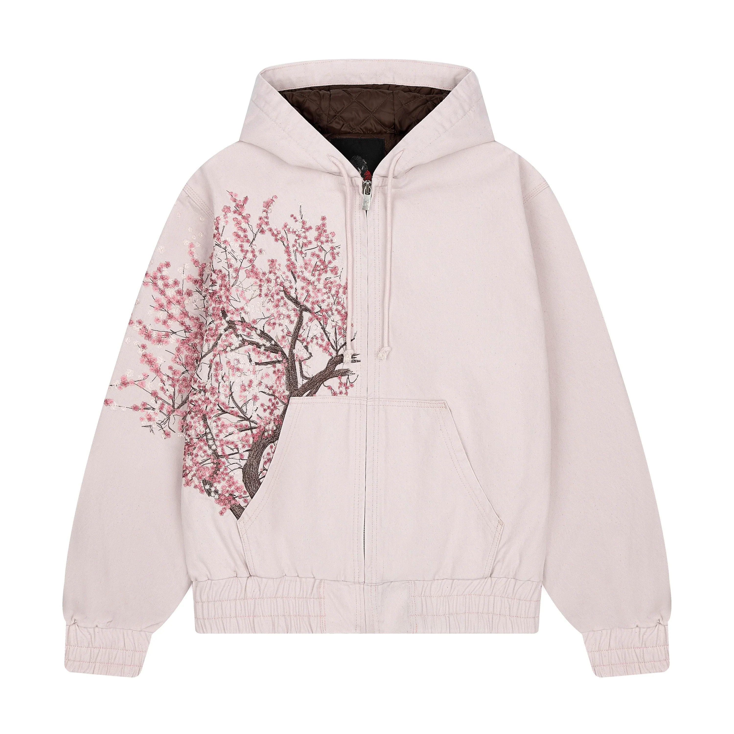 Women's Casual Hoodie with Cherry Flower Print